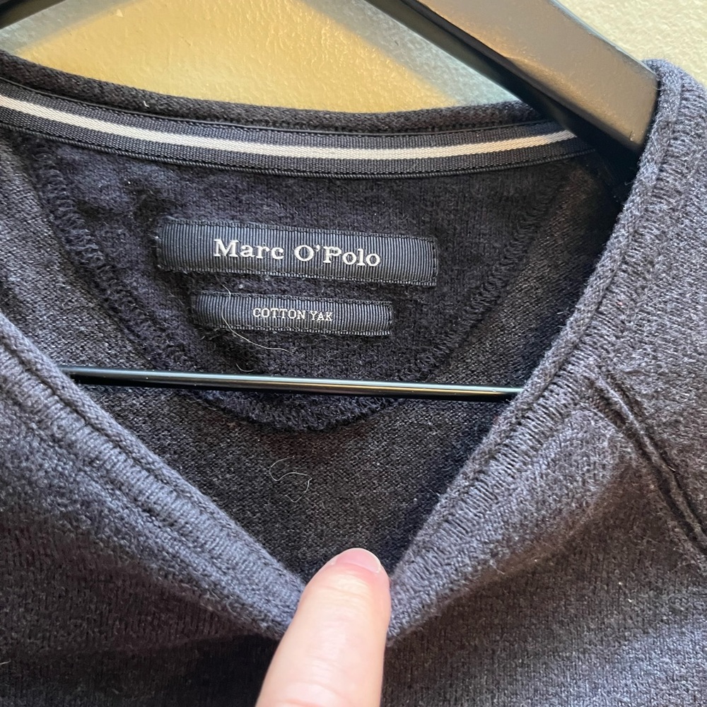 Marc O’polo knit long sleeved charcoal crewneck size Small - Picture 9 of 11